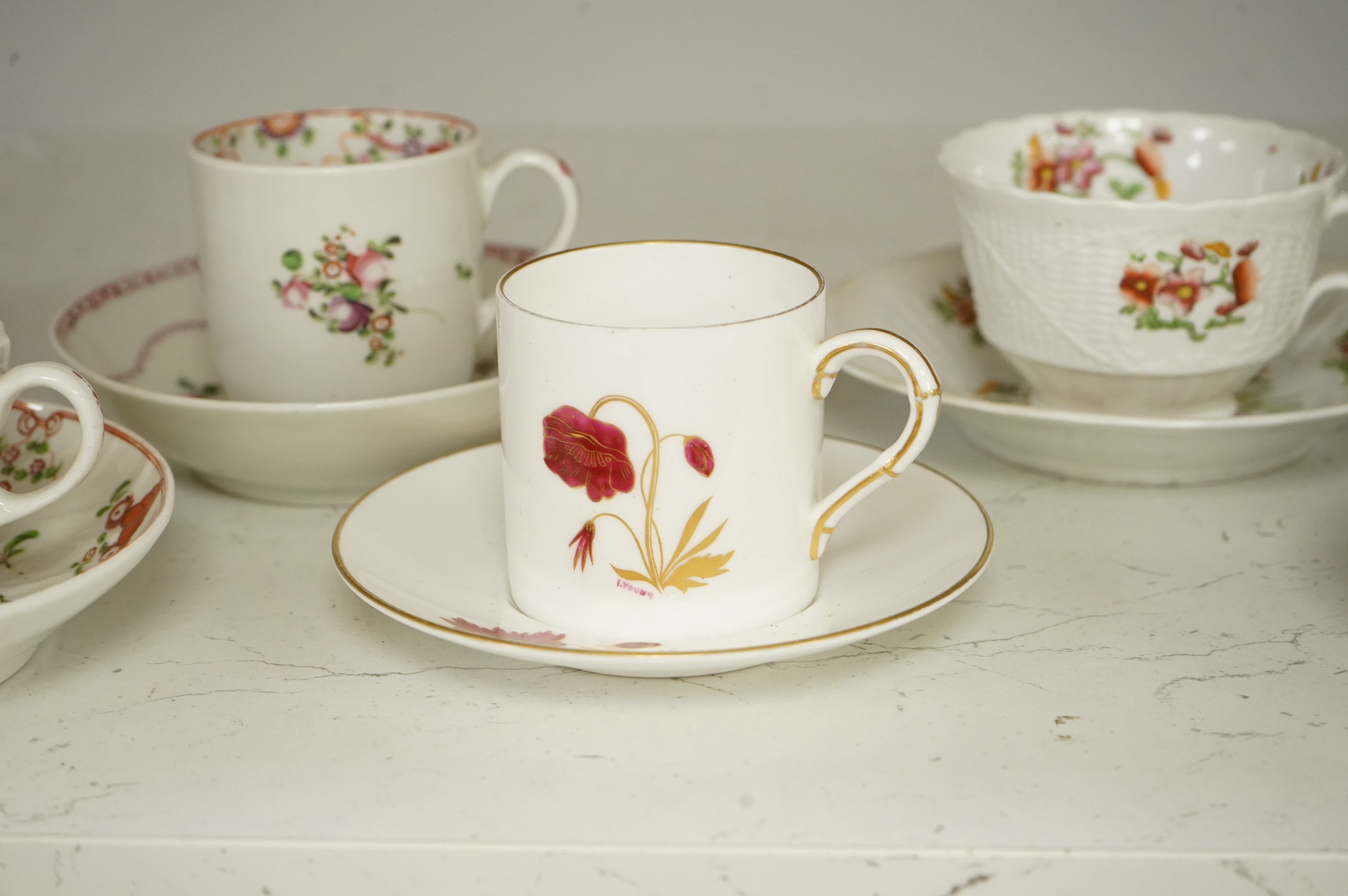 A collection of 18th century and later English teaware (18)